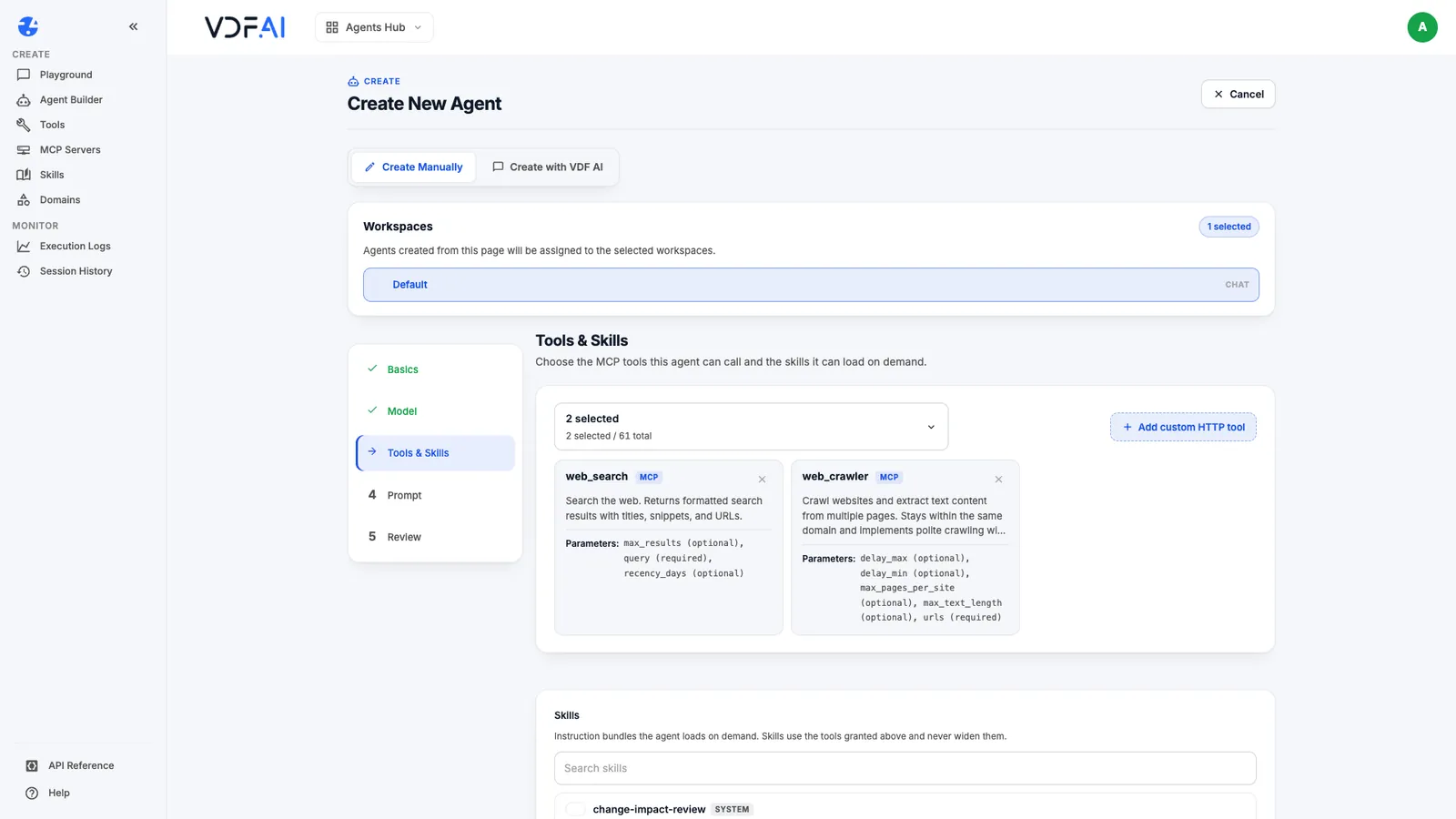 Two MCP tools granted to the fix-finder agent