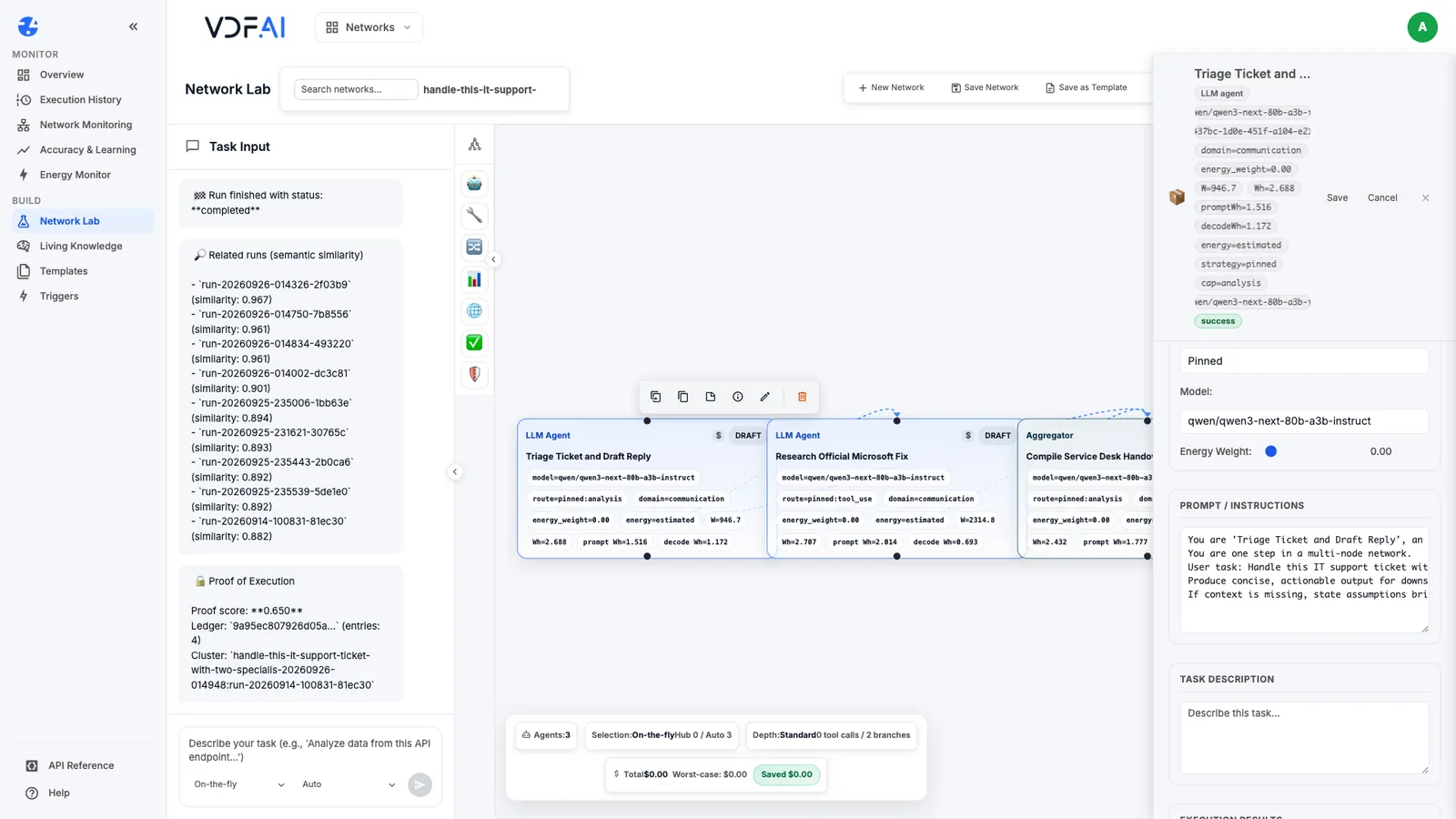 The step's generated system prompt, which overrides the bound agent's instructions