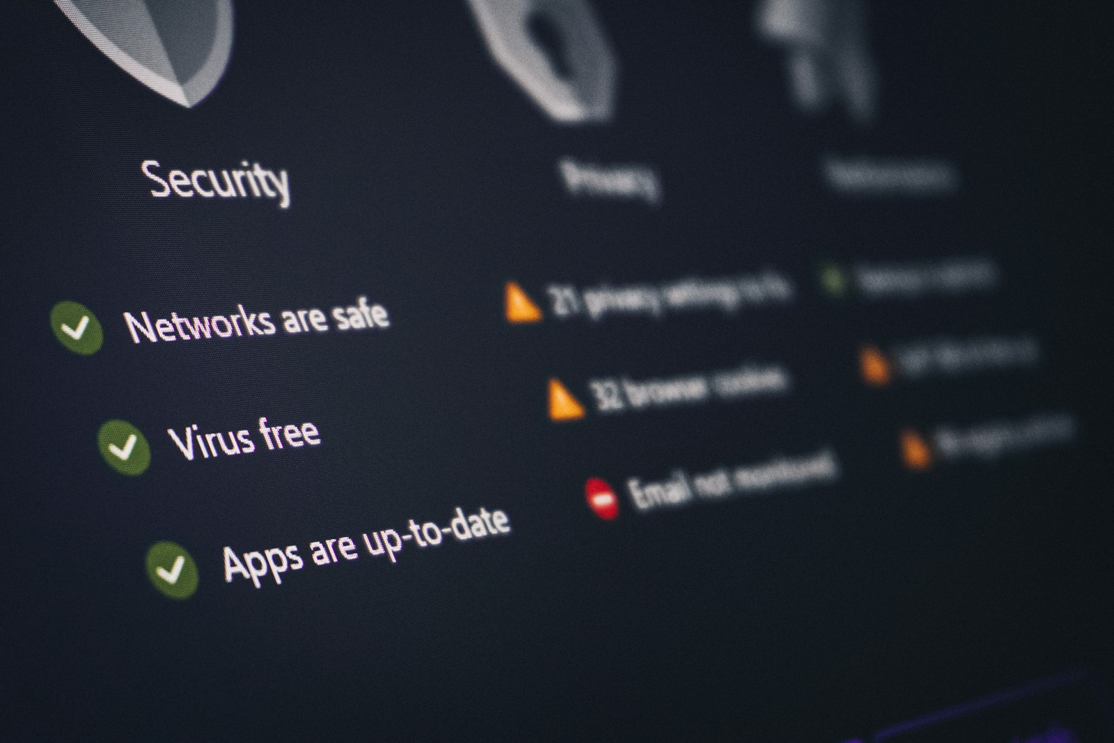 A security and privacy status dashboard, representing a governed on-premises VDF AI workflow that extracts, validates, and routes enterprise documents without exposing data