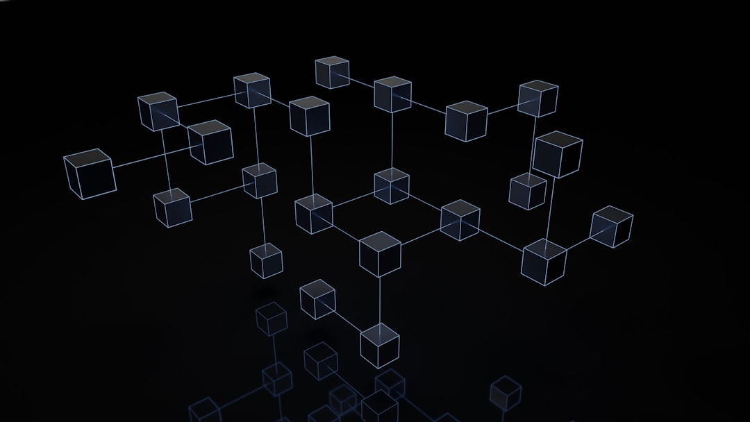 Abstract black and white geometric cubes representing the vector embedding space that underlies private, on-premises retrieval-augmented generation