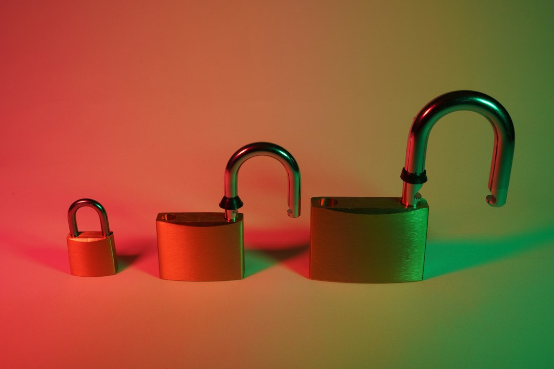 Three padlocks of increasing size lit from red to green, one closed and two open, representing the graded safe and unsafe verdicts that open-weight guard models return inside an on-premises AI platform