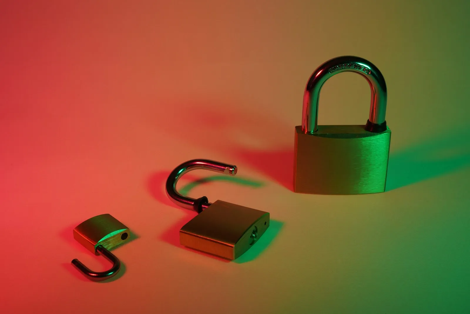 A padlock resting on a bright surface, representing scanned enterprise documents processed by on-premises OCR and private RAG pipelines that never leave the security boundary