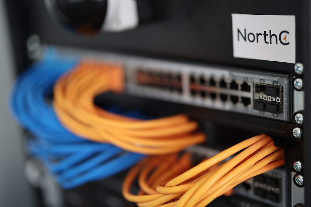 Network switch infrastructure representing data sovereignty risks in regulated AI deployments