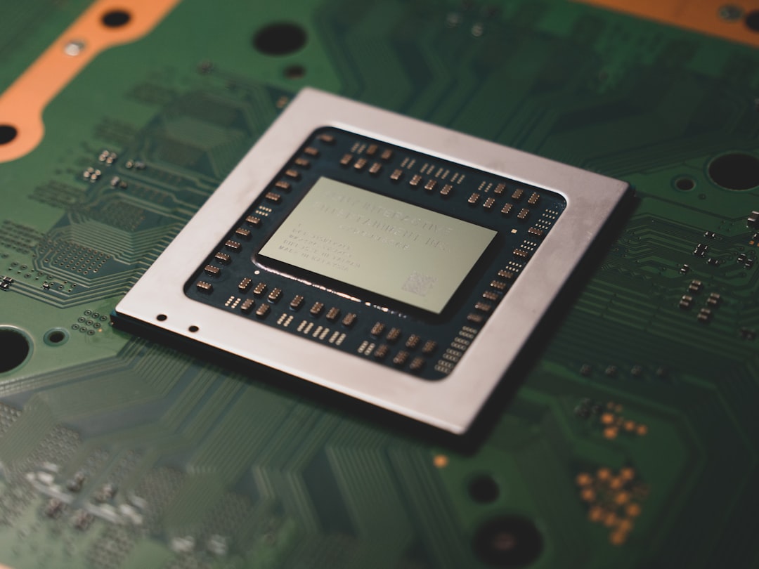 Close-up of a computer processor chip on a circuit board representing the core capabilities of an enterprise AI agent platform