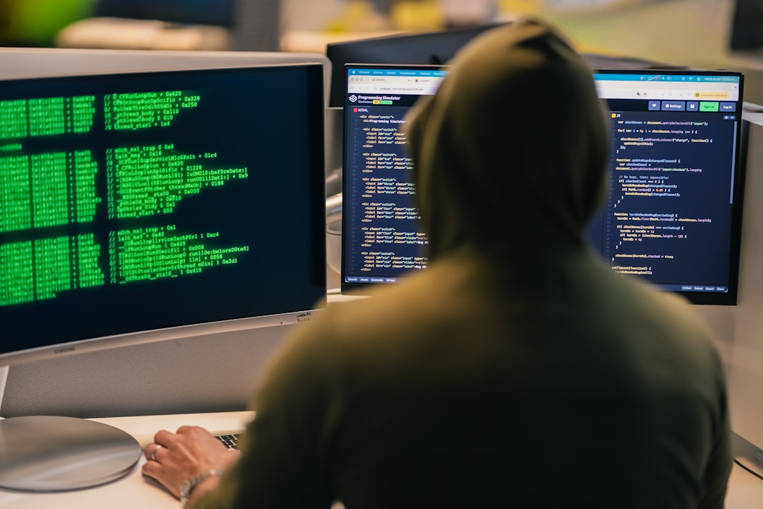 Cybersecurity analyst monitoring customer data security risks for insurance AI systems