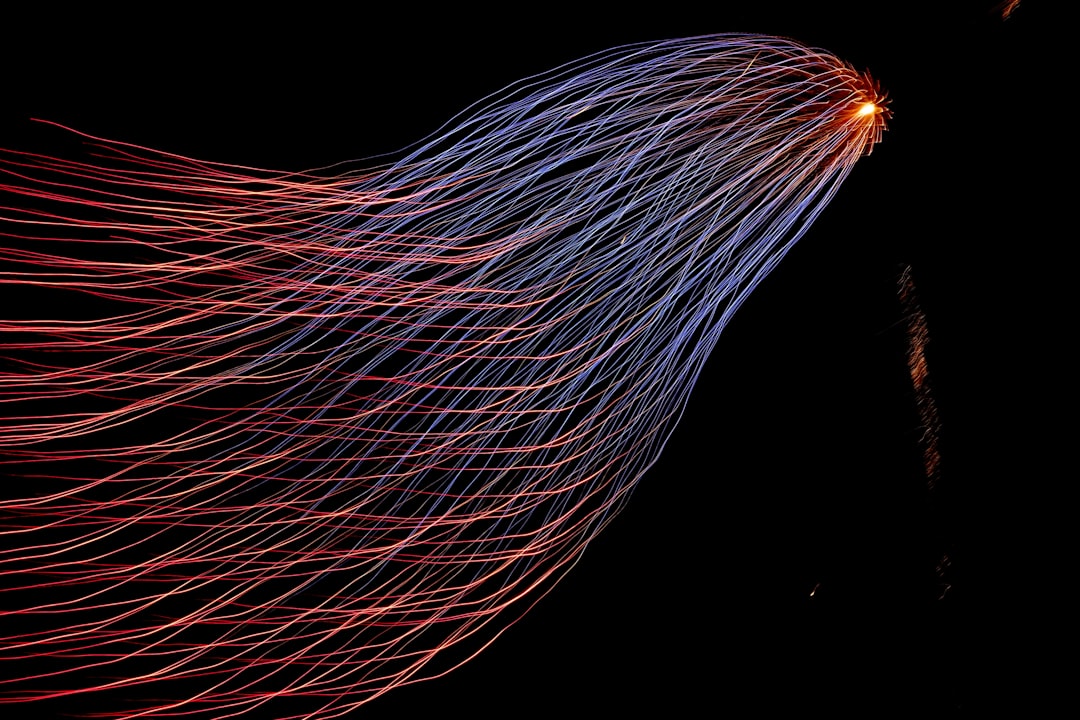 Abstract light trails representing memory and context patterns for AI agents