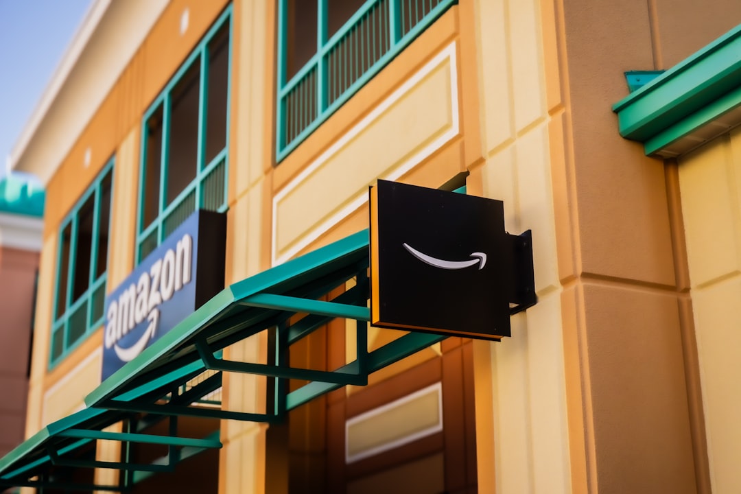 Amazon store entrance with modern digital infrastructure representing the intersection of retail operations and enterprise AI technology deployed on private on-premises platforms